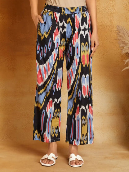 Multicolor Printed Cotton Co-ord Set- Set of 2